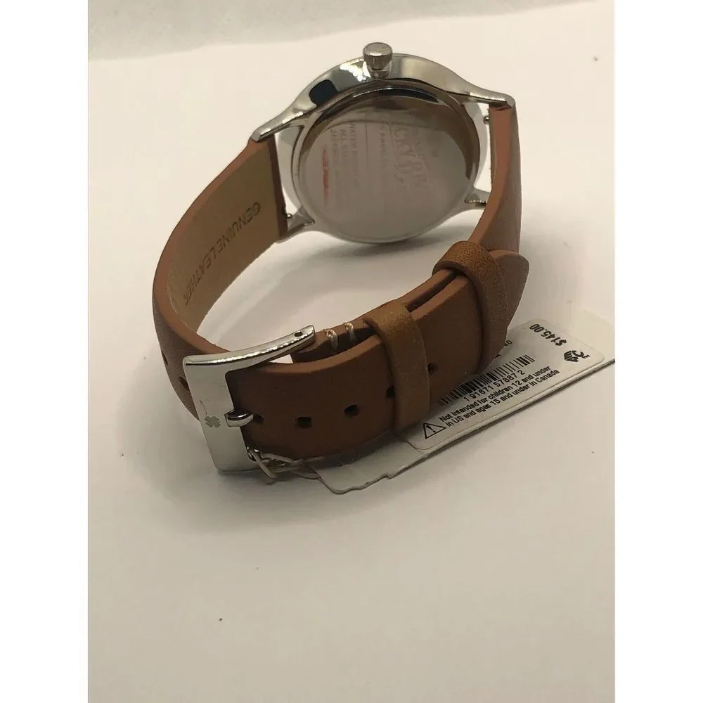 Lucky Brand LW00156 Women's Brown Leather Analog Silver Dial Quartz Watch OP19